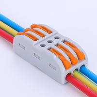 Écrou à levier compact conducteur de fil bornier rapide 223 spl-3 3 en 3 sorties Circuit en ligne épissure pousser connecteur de fil rapide