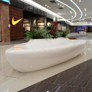 Y321 maceta en forma de barco decoración silla grande muebles especiales fibra de vidrio púbico sofá descanso reclinable Accent aeropuerto Silla de espera - Product Image 5