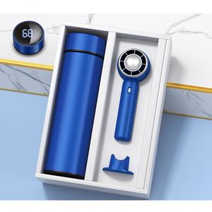 Promotional Luxury Business Gifts Set Stainless Steel <b>Water</b> Bottle Portable Fan Personalized Father's Day Corporate Executive - Product Image 3