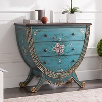 Console rétro américaine en bois massif peint, meuble de rangement européen pour entrée, couloir, commode à tiroirs, armoire décorative