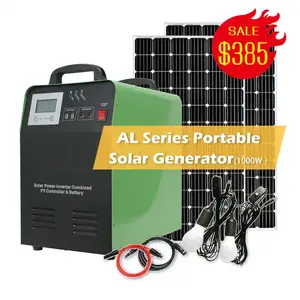 Free Energy Generator Home Smart Solar Power System Kit Panel Solar Off Grid Complete 1KW 2KW 3KW 4KW 5KW AL Loading 24 Hours Lt