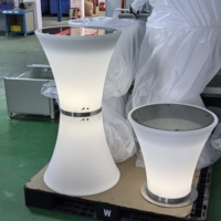 Table de bar extérieure à 16 LED RGB, mobilier de bar lumineux, table à cocktails, table de bar LED pour mariage, fête, jardin, boîte de nuit