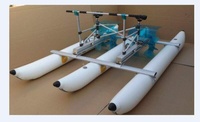 Sepeda Air Aluminium 2 Orang, Perahu Pedal, Sepeda Laut Dua Kursi, Aqua Cycle untuk Sewa Resor Danau, Rekreasi