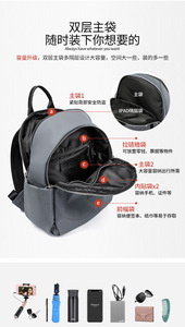 Women's Multifunctional <b>Large</b> Capacity Anti-Theft <b>Backpack</b> Dual-Use Waterproof Bag <b>School</b> Commuting Versatile Travel Cross - Product Image 3