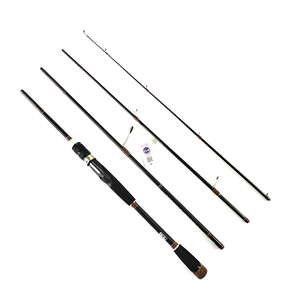 Caña giratoria de viaje de 4 secciones de 2,13 M de Japón, caña de pescar de fibra de carbono MH/M/ML, caña de pescar de viaje Fuji - Product Image 1