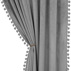 Amity <span class=keywords><strong>Rideau</strong></span> occultant en polyester design personnalisé pour hôtel <span class=keywords><strong>Rideau</strong></span> de chambre <span class=keywords><strong>à</strong></span> coucher et de salon avec boule <span class=keywords><strong>à</strong></span> franges - Product Image 6