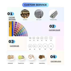 Ucuz fiyat damızlık düğmesi çevre dostu yuvarlak şekil 20mm 25mm paslanmaz çelik kot damızlık düğme kot - Product Image 3