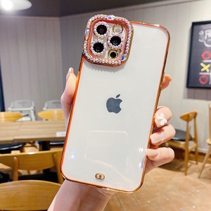 Funda de tpu suave con marco de diamante para teléfono móvil, carcasa trasera para móvil, para <span class=keywords><strong>oppo</strong></span> <span class=keywords><strong>reno4</strong></span>, vivo y21 - Product Image 3