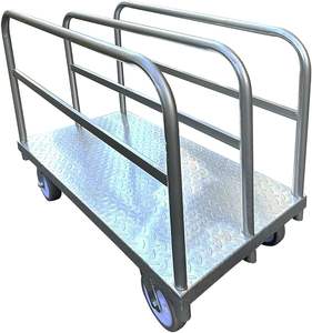 Chariot à plateau plat pour cloisons sèches 45 x 30 pouces avec 1 poignée avant et <span class=keywords><strong>3</strong></span> poignées latérales - Product Image 6