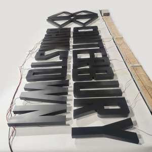 Segni modificabili della lettera del canale del metallo dell'acciaio inossidabile spazzolato fabbrica di pubblicità su ordinazione 3D - Product Image 5