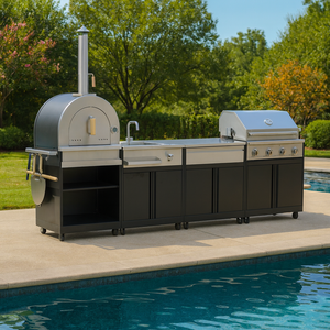 Parrilla de Gas Youya <span class=keywords><strong>para</strong></span> Exteriores, Acero Inoxidable, Encimera de Mármol/Acero Inoxidable, Cocina <span class=keywords><strong>para</strong></span> Asados al Aire Libre con Horno <span class=keywords><strong>para</strong></span> Pizza - Product Image 5