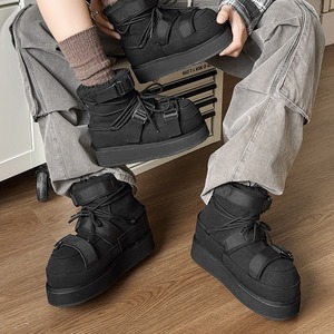Botas de nieve para hombre, botas de invierno acolchadas de algodón grueso, zapatos protectores cálidos para hombre, mocasines de suela gruesa, zapatos de lona de algodón de caña alta - Product Image 2