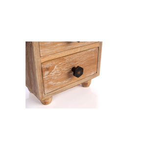 NOLO Premium Quality <b>Tall</b> Wood Square Jewelry Organizer 2 Drawers With Sleek Design Practical <b>Storage</b> Includes Premium Packaging - Product Image 3