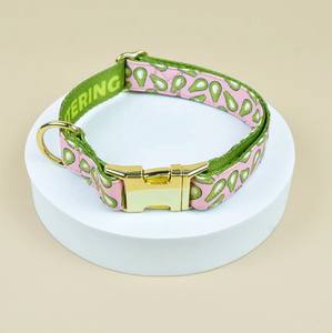 Usine en gros matériel en métal personnalisé accepter de luxe réglable concepteur mignon coeur impression coloré collier de chien de compagnie - Product Image 4