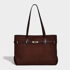 Borsa <span class=keywords><strong>Vintage</strong></span> in Finta Pelle Scamosciata di Alta Qualità 2026, <span class=keywords><strong>Borse</strong></span> a Spalla in Camoscio con Decorazione a Tracolla, <span class=keywords><strong>Borse</strong></span> Tote in Camoscio di Grande Capacità per Donne - Product Image 6
