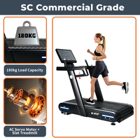 Caminadora K-FIT Slat K9 de Alta Resistencia para Gimnasio Comercial, Modo de Empuje, Equipo de Entrenamiento de Bajo Impacto