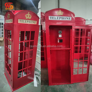 SMOOTH Luxury Wedding <b>Party</b> Decorative Audio Guestbook Bright Red London Telephone <b>Box</b> Vintage Phone Booth - Product Image 2