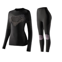 Sous-vêtements de ski fonctionnels X-BION pour femmes, collants de compression chauds tissés, kits sans couture, absorbant l'humidité, séchage rapide