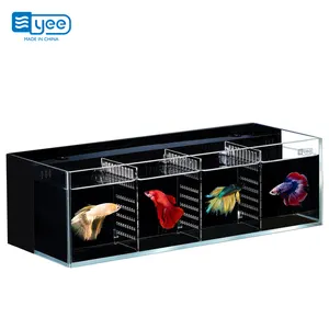 Yee Ultra Wit Glas Vis Tank Betta Isolatie Aquarium Multi Grid Combinatie Terug Filter Waterverversen-Vrij Klein Aquarium