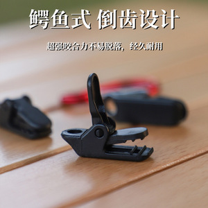 Alligator Clip Plastic Outdoor Camping Tent Windproof Securing Clip For Tarpaulin <b>Guy</b> <b>Ropes</b> 3.5cm Height 0.8cm Width - Product Image 4