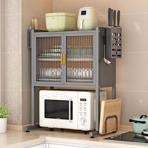 Armoire de rangement de cuisine grande capacité à prix de gros, étagère multi-niveaux pour bols et vaisselle, placard anti-poussière avec portes - Product Image 4