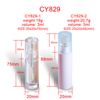 CY829 3ml 5ml plastique Offres Spéciales personnalisé femmes cosmétique conteneur rond brillant à lèvres tube emballage rouge blanc clair