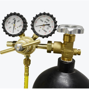Vanne de réduction de pression d'azote tout en cuivre, manomètre d'azote haute pression américain CGA80 pour régulateur de réservoir d'argon CO2 azote - Product Image 4