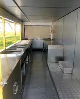Remorque alimentaire à double essieu certifiée NHTSA CE ADR NSF ISO avec plusieurs fenêtres de service, chariot de restauration mobile homologué pour la route