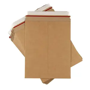 定制牛皮纸自动密封撑条带标志的邮包