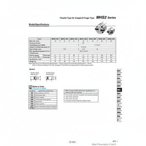 Robots parallèles pneumatiques SMC-MHS4-50D à pince pneumatique - Product Image 1