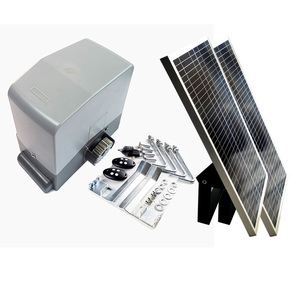 Ouvre-porte coulissant automatique moderne pour villa, moteur CC 24V, poids maximum du <span class=keywords><strong>portail</strong></span> 800 kg, avec 2 panneaux solaires - Product Image 1