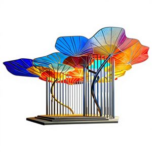 Escultura de Árbol de Acero Inoxidable de Gran Escala para Exteriores, para Parques, Áreas Escénicas, Comunidades Residenciales y Escuelas - Moderna - Product Image 1