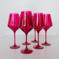 Top Seller 2023 Set 6 Estelle berwarna Wine Stemware Set gelas Wine 6 multiwarna gelas anggur