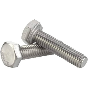 สกรูหัวหกเหลี่ยมสแตนเลส 304 เกลียวเต็ม 18-8 สำหรับงานอุตสาหกรรม - Product Image 1