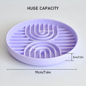 מזין סיליקון קשת כפולה הזנה איטית לכלבים מדיח כלים בטוח גדול לחיות מחמד כרית כף מזון איטי הגשה קערת - Product Image 5