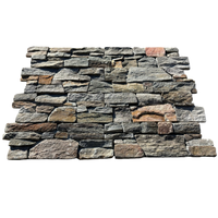 Vente flash Pierre de parement en quartz bleu  Panneau de revêtement mural Pierre artificielle 3D pour la décoration murale