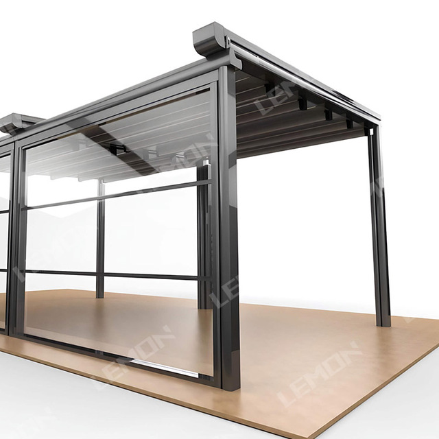 Remote Controlled Motorized Vertical Sliding Guillotine Aluminum Window for Glass Balcony