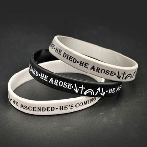 Pulseras de Silicona con Frases Inspiradoras de la Biblia, Brazaletes de Goma con Creencias Religiosas para Eventos, Fiestas, Promociones, Logotipo Personalizado - Product Image 2