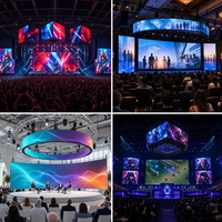 Layar LED Sewa Indoor P2.976 500x500mm Sambungan Tanpa Celah Mudah Dipasang Video Wall yang Dapat Dipindahkan untuk Pameran Dagang Komersial