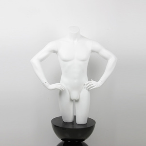 Maniquí de torso masculino blanco mate sin cabeza de <span class=keywords><strong>medio</strong></span> <span class=keywords><strong>cuerpo</strong></span> - Product Image 3