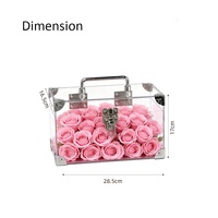 Acryl handgemaakte geconserveerde bloemen doos cadeau roze geconserveerde rozen voor vrouwen vrouw moeder oma Moederdag verjaardag jubileum