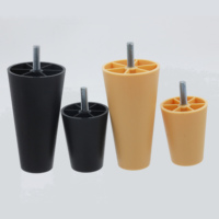 Pieds de meuble en plastique PP conique de 4.33 pouces