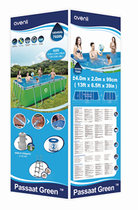 2020Jilong 17525DE <span class=keywords><strong>intex</strong></span> même piscine gonflable familiale verte piscine Piscine En Acier livraison rapide - Product Image 3