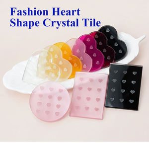 Plaque de plateau en cristal de marbre de grande taille avec logo personnalisé carreaux de cils pour extension de cils palette de support en cristal - Product Image 2