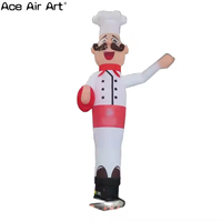 Gonflable Chef Air Dancer Personnalisé Bienvenue Agitant Caractère Gonflable Tube Homme Ciel Danseur Homme Chef Gonflables Publicité