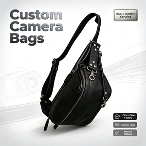 Sac bandoulière et sac de poitrine en cuir PU personnalisé pour l'extérieur, résistant à l'eau, étui portable pour appareil photo, pour la photographie <span class=keywords><strong>Onestep</strong></span> - Product Image 1