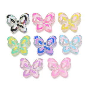Acrylic Butterfly <b>Beads</b> Colorful <b>Loose</b> <b>Beads</b> For Bracelet Making DIY Jewelry Accessories 12mm Multicolor Acrylic <b>Beads</b> - Product Image 5