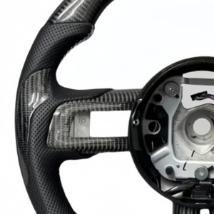 Volante de cuero de gamuza personalizado, volante de fibra de carbono mate, accesorio de coche para Ford <span class=keywords><strong>Mustang</strong></span> 2004-2023 - Product Image 3