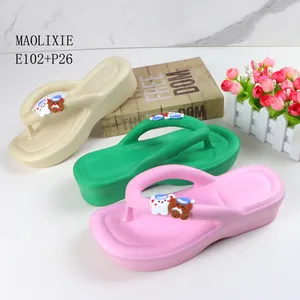 숙녀 굽 신발 및 샌들 Zapatos Zapatos Chappal 슬리퍼 여성 플립 플롭 슬리퍼