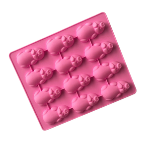 Molde de Silicona Rosa con Forma de Cerdo para Pastel, 12 Cavidades, Fácil Desmolde, Libre de BPA - Product Image 1